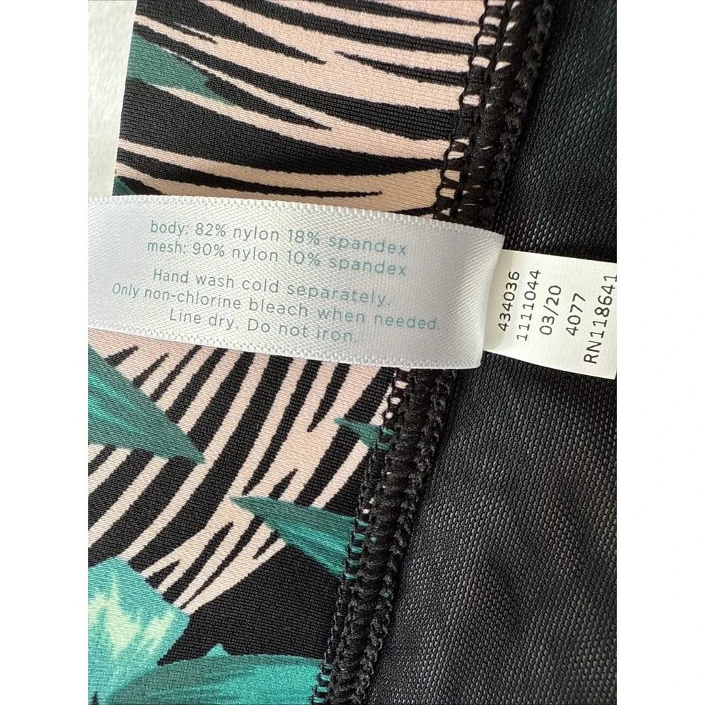 Cacique‎ Bikini Swim Size 20 Green Palm Tropical Print - NWT- High-waist